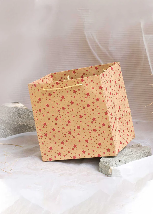 H03 13 (5.5"x7.5"x7.5") Kraft Gift Bag | Perfect for Birthday Gifts, Party Favors, Small Retail Items, Promotional Giveaways and Everyday Use