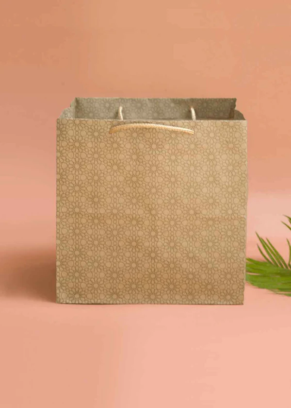 H04 07 (8"x8"x8") Kraft Gift Bag | Perfect for Medium Items, Books, Accessories, Cosmetic Sets, Small Planters and Thoughtful Gifts