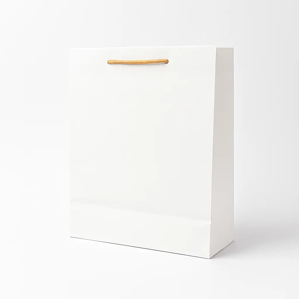 H12 02  (4.5"x12.5"x10") White Gift Bag | Ideal for Birthdays, Mother's Day, Weddings, Romantic Gestures, Small Gifts, Everyday Gifting 