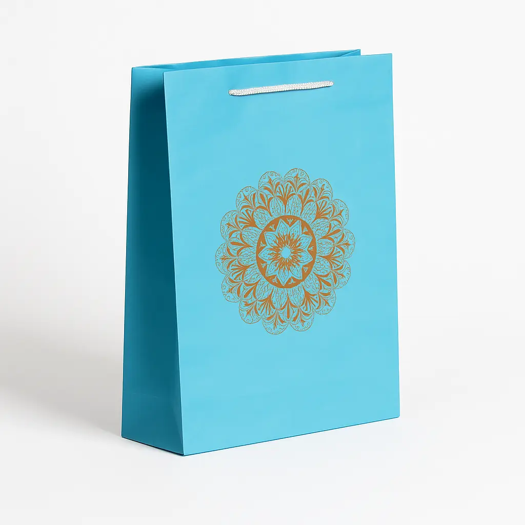 [H1607000000] H16 07 (4"x13"x17") Blue Gift Bag | Ideal for  Apparel, Beauty Products, Birthday Gifts, Graduations, Special Occasions, Boutique Merchandise