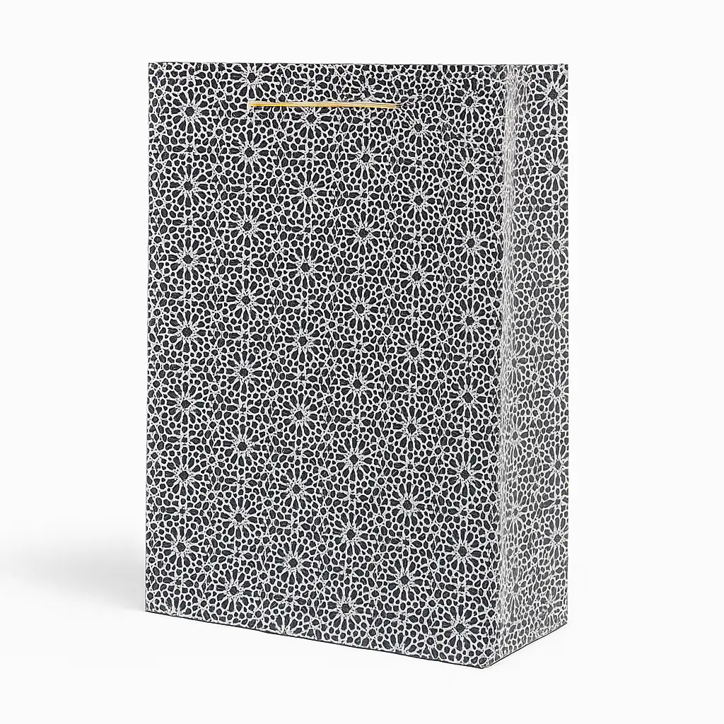 H26 09 (4"x11"x14") Black & White Gift Bag | Perfect for  Birthday, Everyday Gifting, Wedding, Corporate, Special Occasion Gifting