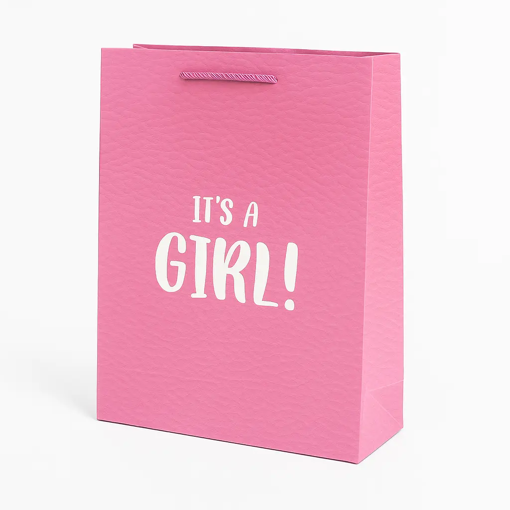 H26 20 (4"x11"x14") "It's a Girl!"Gift Bag | Perfect for  Baby Girl, Baby Shower, Newborn Gifts, Special Occasion Gifting