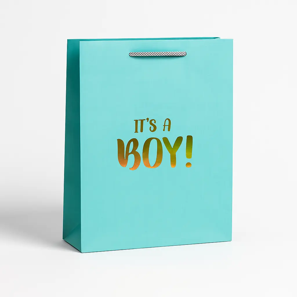 [H2622000000] H26 22 (4"x11"x14") "It's a Boy!" Gift Bag | Perfect for  Baby Boy, Baby Shower, Newborn Gifts, Special Occasion Gifting