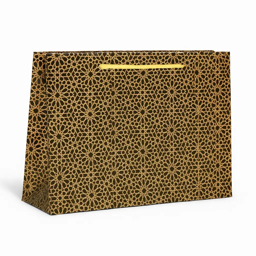 [H2916000000] H29 16 (3.5"x10.5"x7") Black & Gold Gift Bag | Perfect for  Birthday, Everyday Gifting, Wedding, Corporate, Special Occasion Gifting