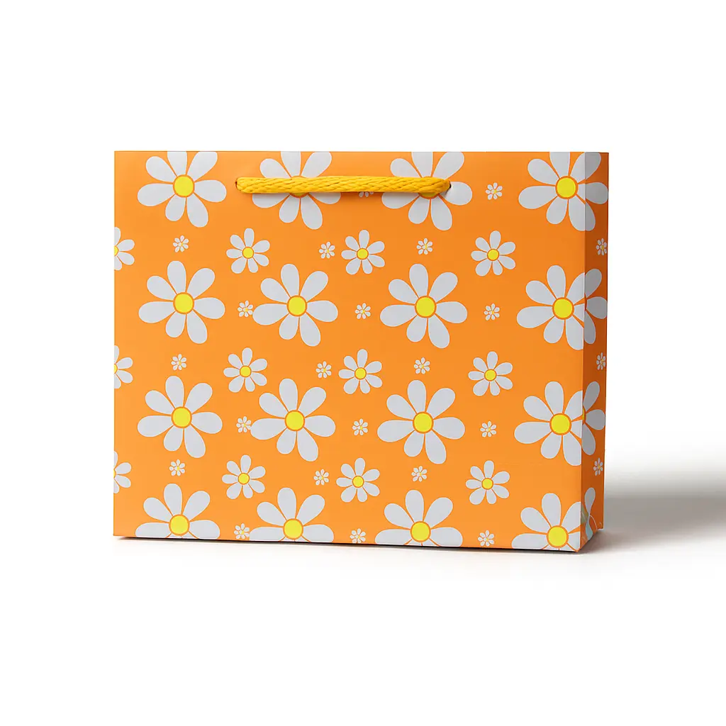 [H3013000000] H30 13 (2"x7"x5") Orange Gift Bag | Perfect for  Birthday, Everyday Gifting, Wedding, Corporate, Special Occasion Gifting