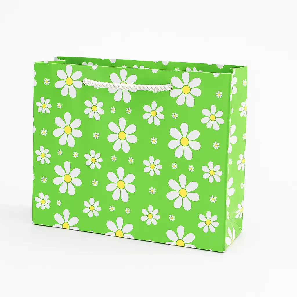 H30 15 (2"x7"x5") Green Gift Bag | Perfect for  Birthday, Everyday Gifting, Wedding, Corporate, Special Occasion Gifting