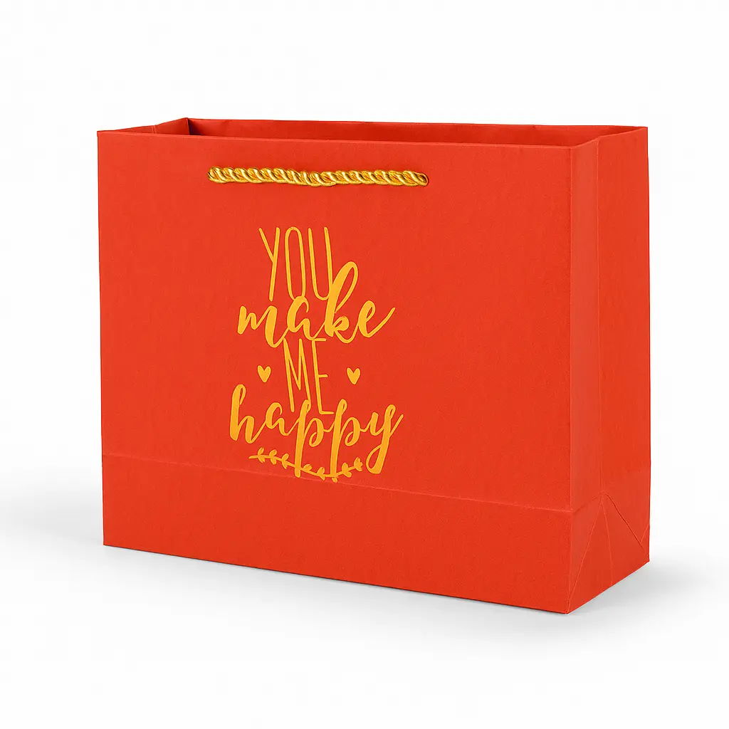 H30 20 (2"x7"x5") Orange Gift Bag | Perfect for  Birthday, Everyday Gifting, Mothers Day, Special Occasion Gifting, Valentine Day