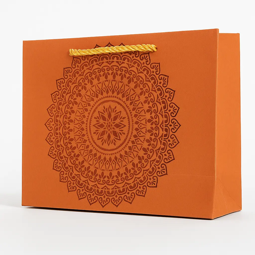 H30 22 (2"x7"x5") Orange Gift Bag | Perfect for  Birthday, Everyday Gifting, Islamic Events, Special Occasion Gifting