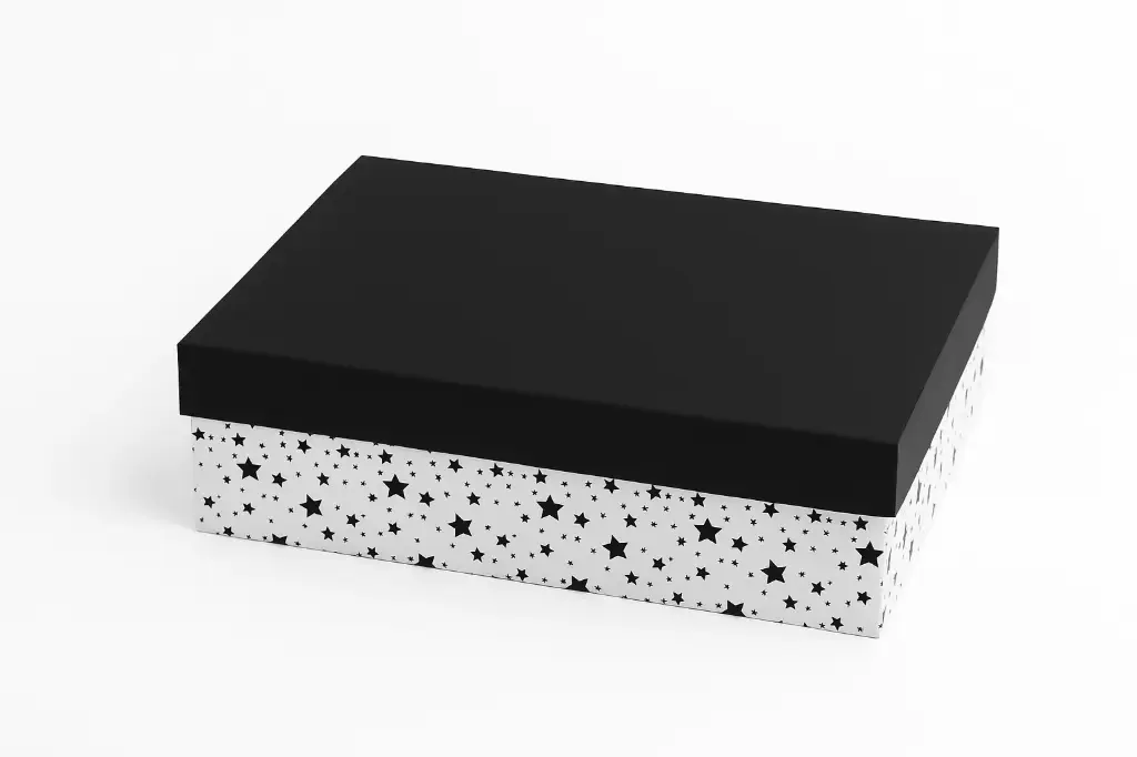 [B3552000000] B35 52 (11"x14"x4") Black & White Gift Box | Birthday Gift Box | Cheerful Party Favor Packaging | Eid Gift Box 