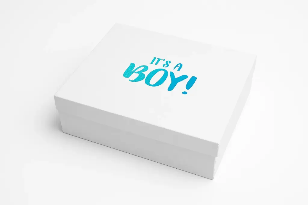 B35 105 (11"x14"x4") White Gift Box | Baby Boy Gift Box | Baby Shower Gift Box | Gender Reveal Gift Box