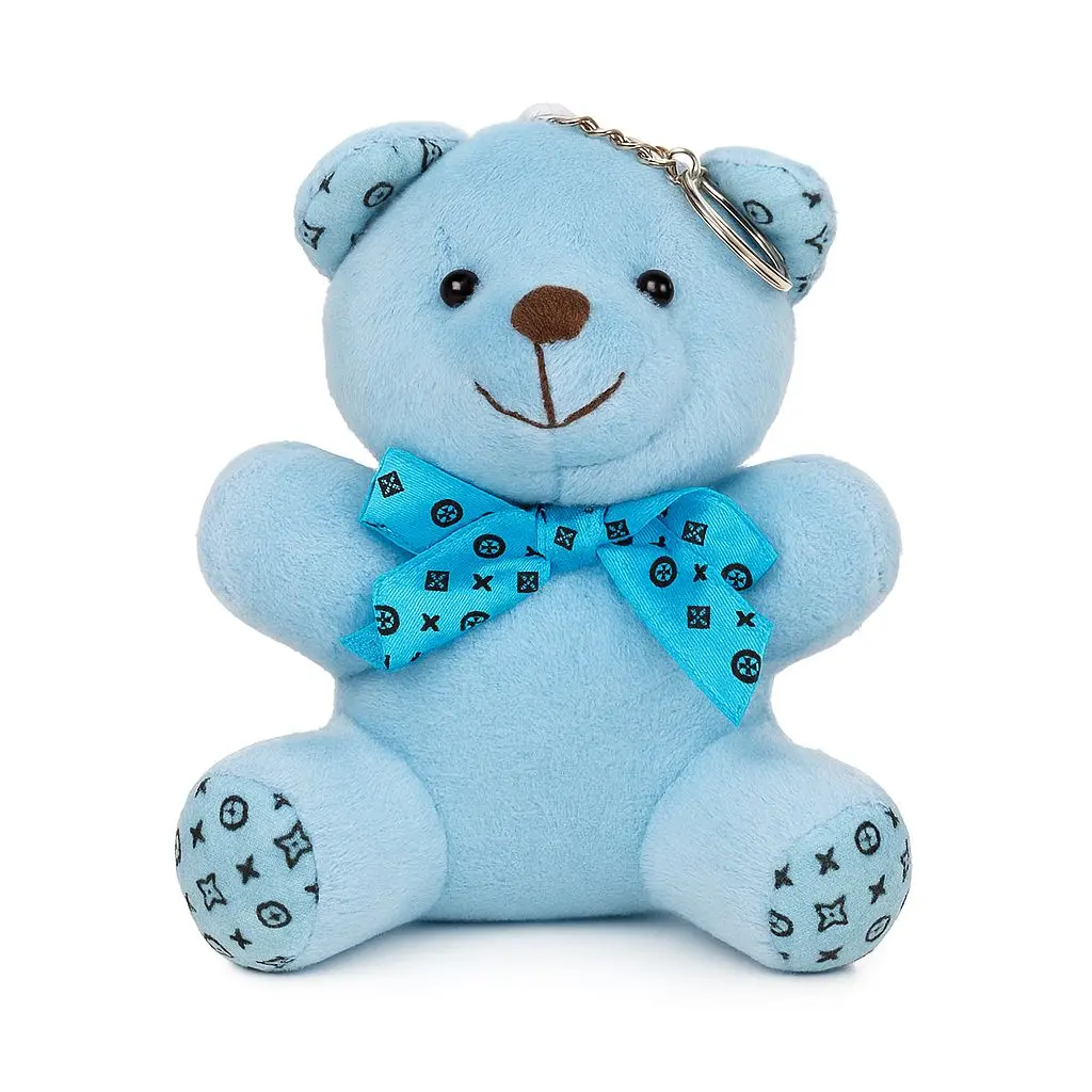 Toy TB02 | Mini Sky Blue Teddy Bear Plush Keychain