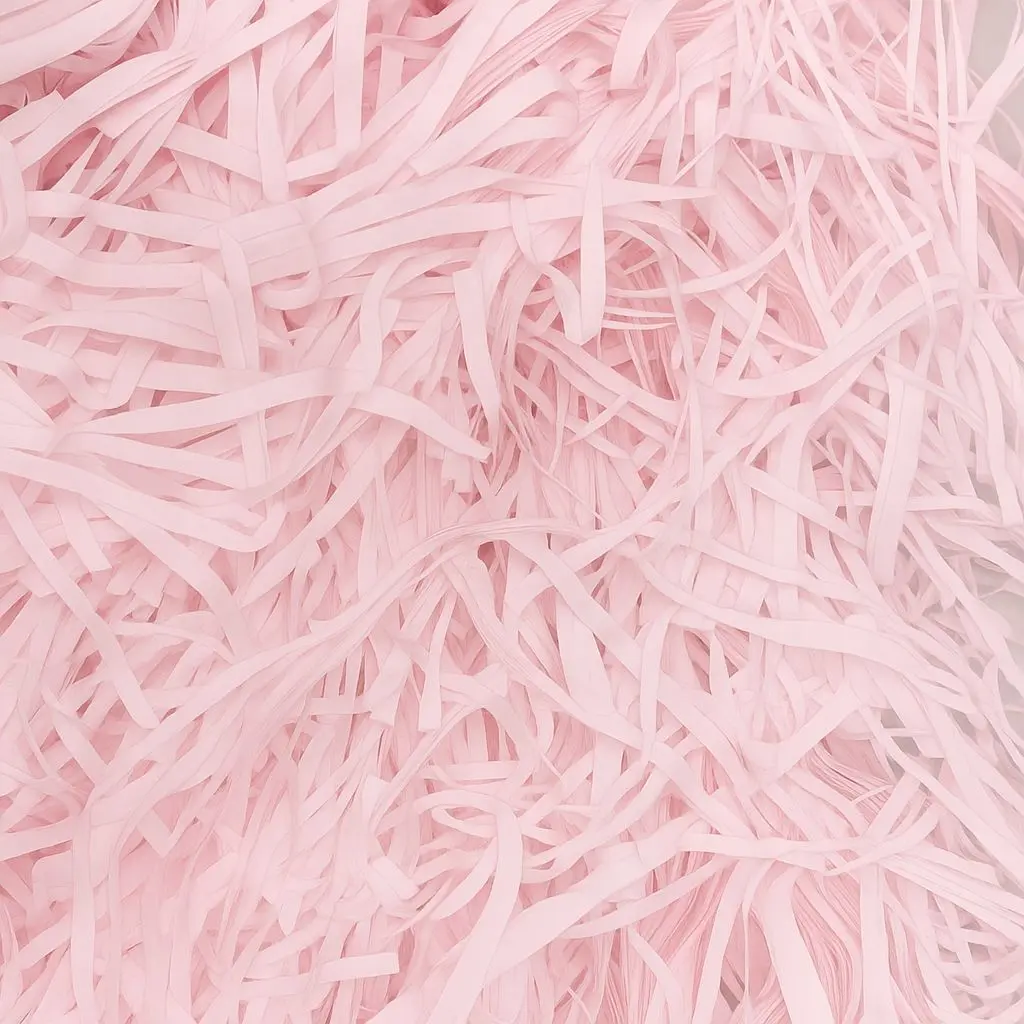 [SP01002LPNK]  SP01 Light Pink Fine-Cut Shredded Paper | Decorative Void Filler for Hampers, Baskets & Gift Boxes