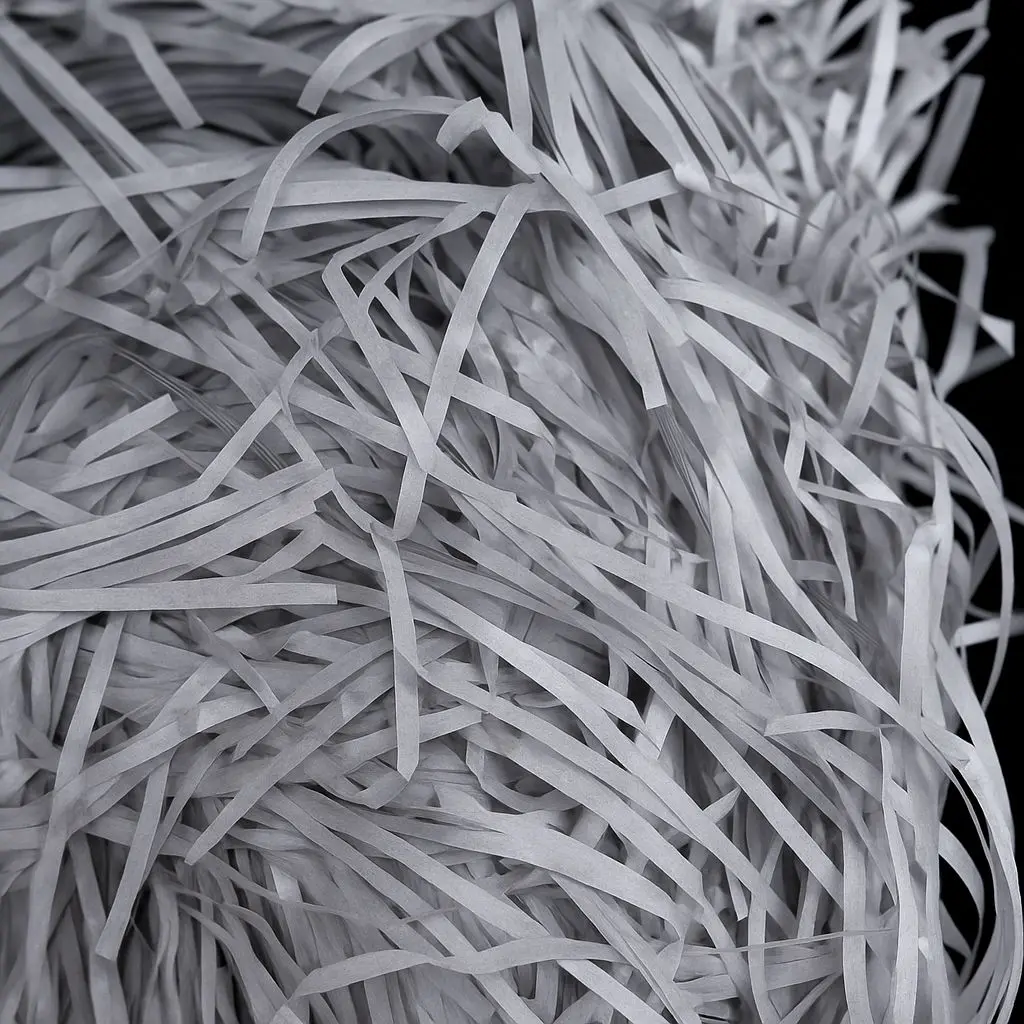  SP01 Gray Fine-Cut Shredded Paper | Decorative Void Filler for Hampers, Baskets & Gift Boxes