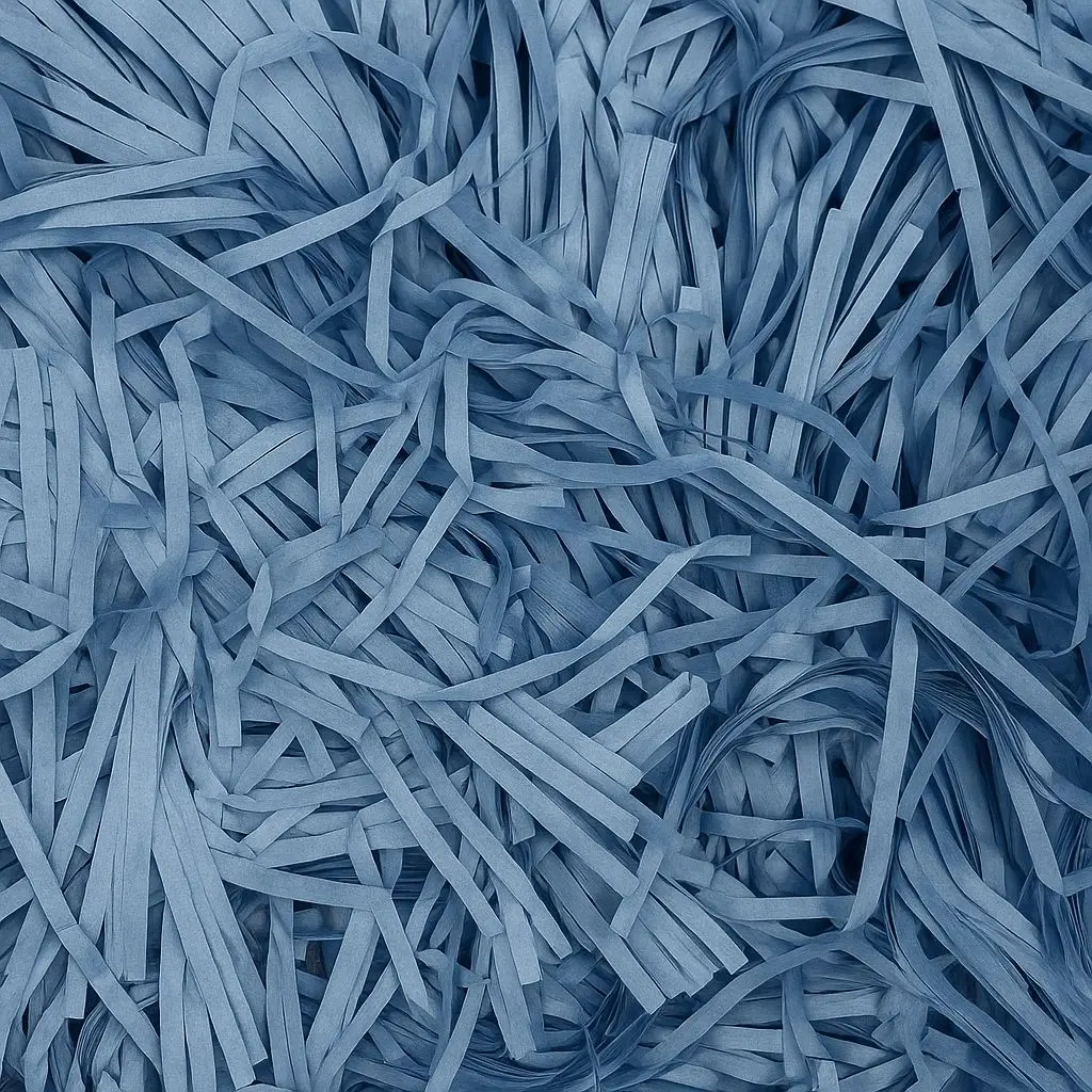  SP02 04 Blue Fine-Cut Shredded Paper | Decorative Void Filler for Hampers, Baskets & Gift Boxes