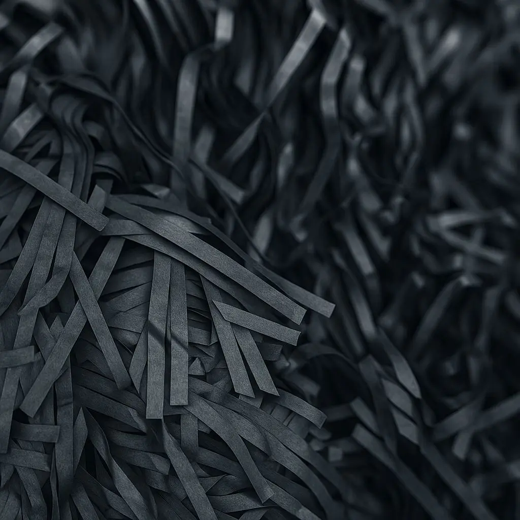 [SP02014BLCK] SP02 14 Black Fine-Cut Shredded Paper | Decorative Void Filler for Hampers, Baskets & Gift Boxes