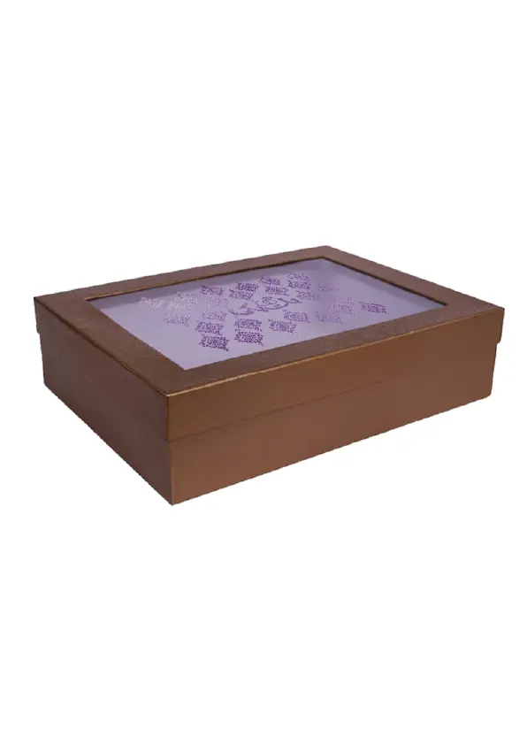 B36 50 (12"x16"x4" Inches) Brown Window Display Gift Box | Engagement Gift Box