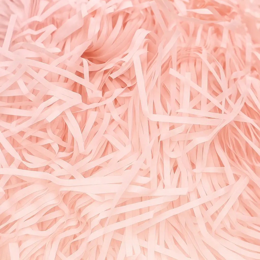  SP01 Peach Fine-Cut Shredded Paper | Decorative Void Filler for Hampers, Baskets & Gift Boxes