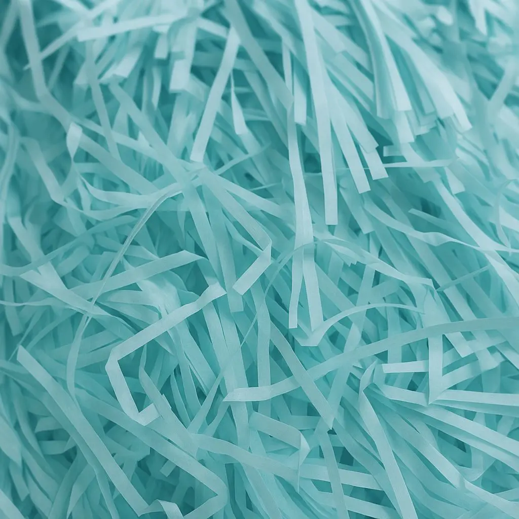  SP01 FZ  Light Turquoise Fine-Cut Shredded Paper | Decorative Void Filler for Hampers, Baskets & Gift Boxes