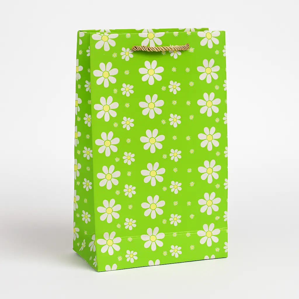 H27 21 (3.5"x7"x11") Green Gift Bag | Perfect for  Birthday, Everyday Gifting, Wedding, Corporate, Special Occasion Gifting