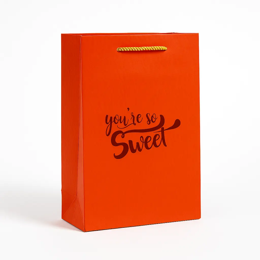 H27 23 (3.5"x7"x11") Orange Gift Bag | Perfect for  Wedding, Mothers Day, Friendship Day, Birthday, Special Occasion Gifting