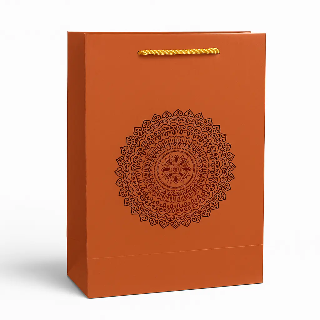 H27 25 (3.5"x7"x11") Orange Gift Bag | Perfect for  Birthday, Islamic Events, Wedding, Special Occasion Gifting