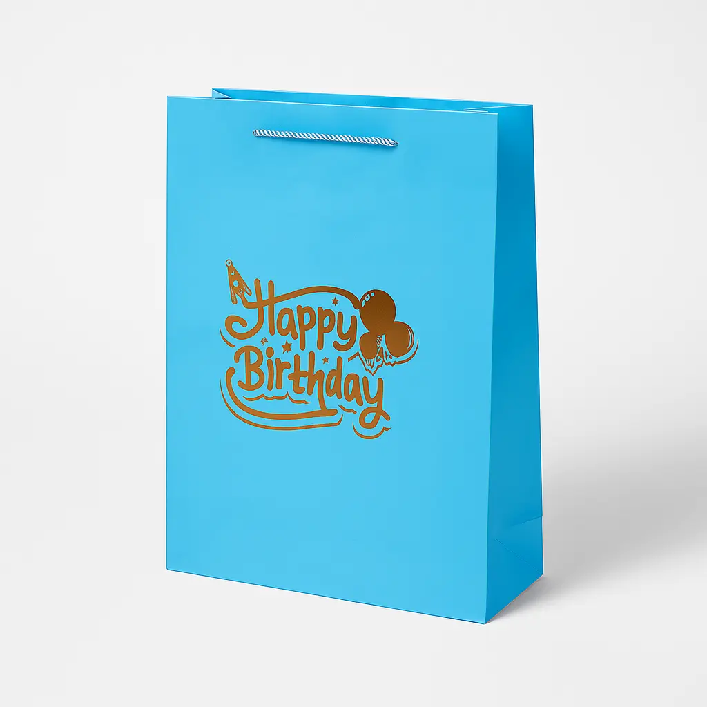 [H1611000000] H16 11 (4"x13"x17") Blue Gift Bag | Ideal for  Apparel, Beauty Products, Birthday Gifts, Special Occasions, Boutique Merchandise