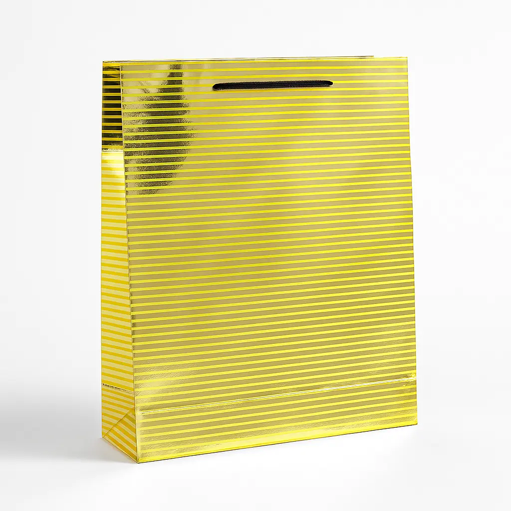 [H1506000000] H15 06 (4"x13"x15") Gold Gift Bag | Ideal for Eid, Ramazan, Weddings, Anniversaries, Birthdays, Graduations, Corporate Gifts, Special Occasions