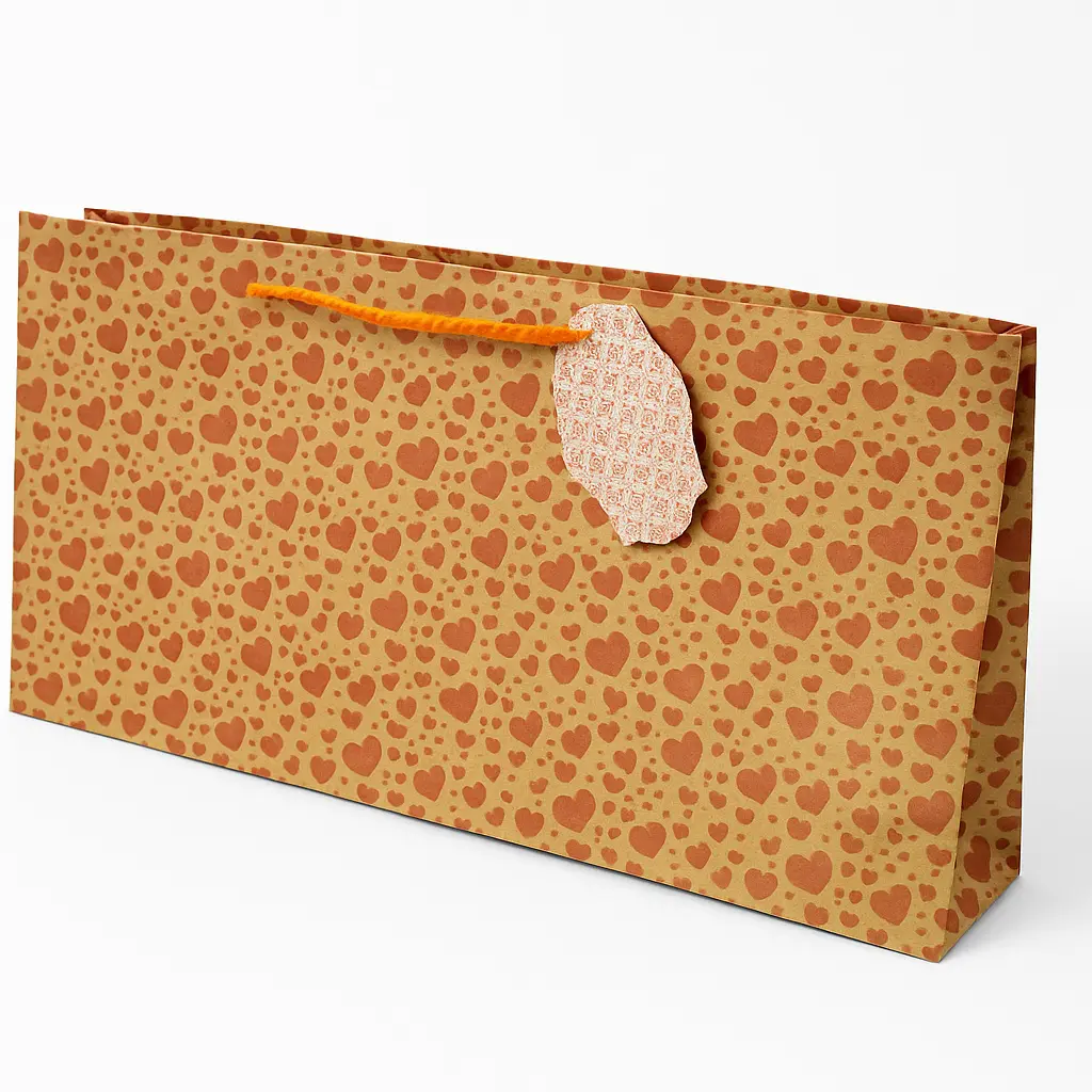 H09 02 (9.5"x17"x7") Kraft Gift Bag | Perfect for Apparel, Gift Sets, Wedding Favors, and Presentation Packaging  