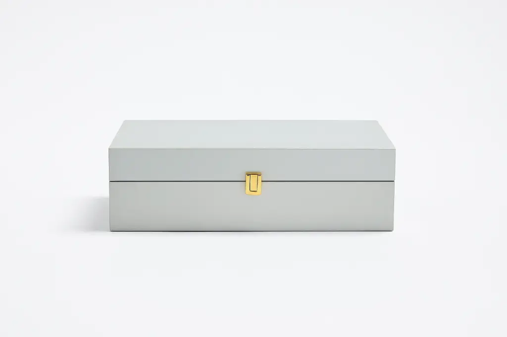 B35 80 (11"x14"x4") Light Grey Wooden Gift Box | Proposal Gift Box | Luxury Packaging Solution | Valentines Gift Box | Wedding Gift Box