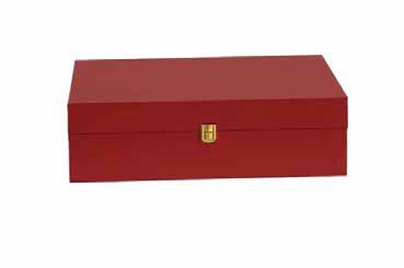 [B3581000000] B35 81 (11"x14"x4") Red Wooden Gift Box | Proposal Gift Box | Romantic Gift Box | Valentines Gift Box | Wedding Gift Box