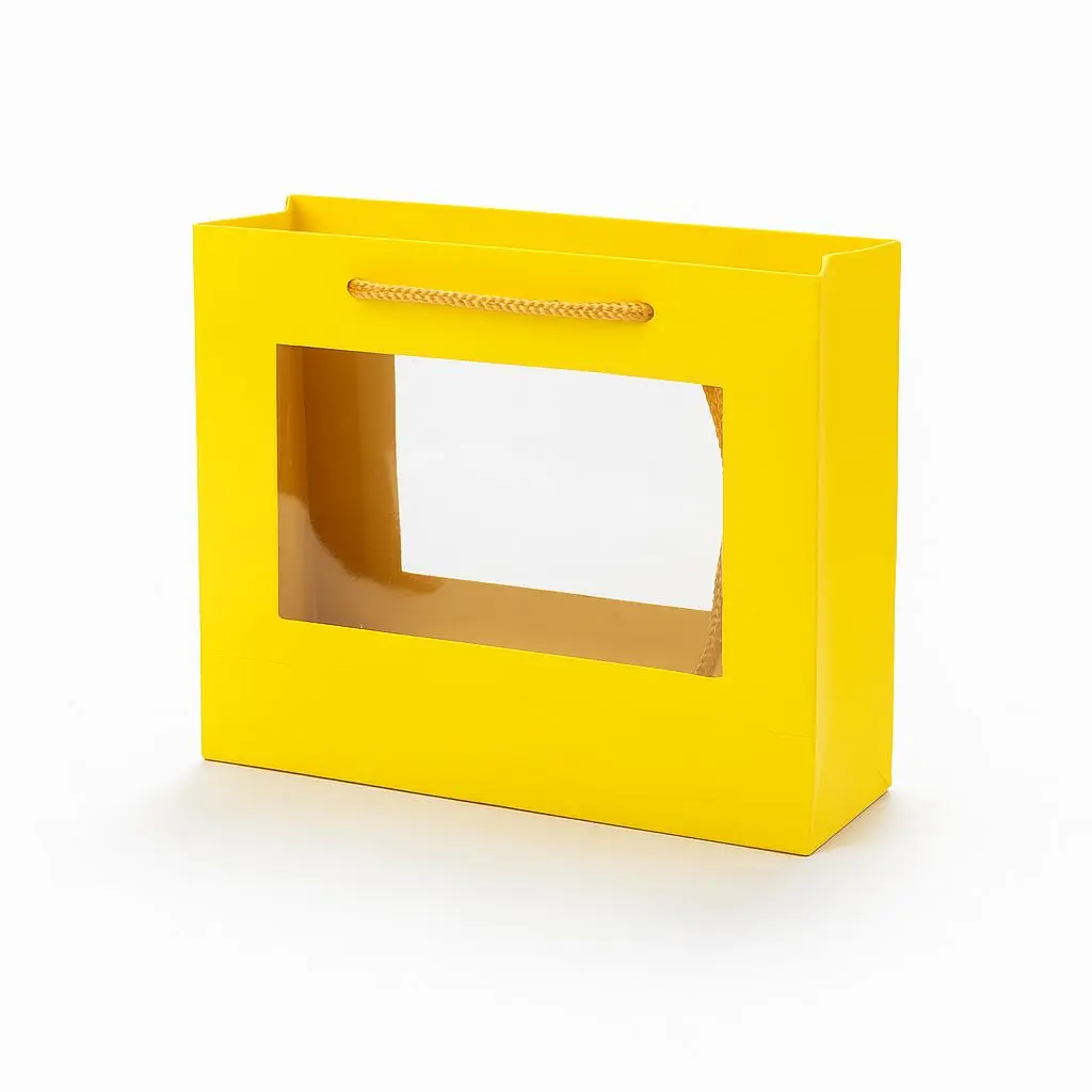 H30 W06 (2"x7"x5") Yellow Window Display Gift Bag | Perfect for  Birthday, Everyday Gifting, Wedding, Corporate, Special Occasion Gifting