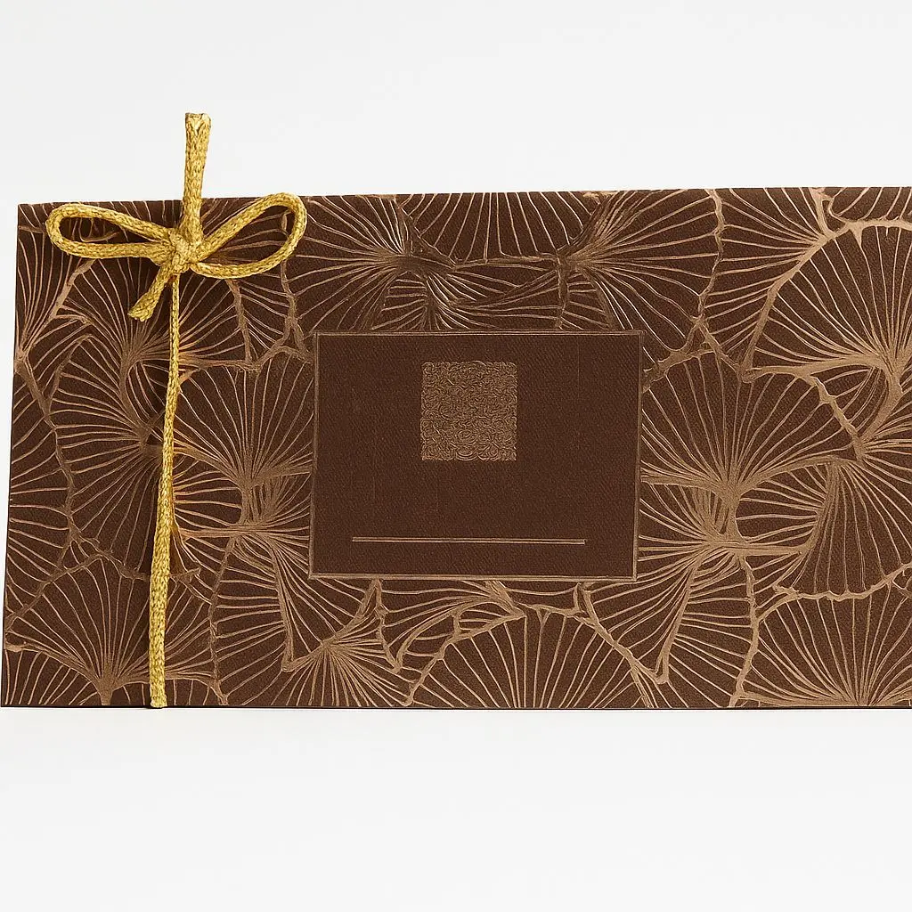 M03 06 | Antique Bronze Envelope with Gold Ribbon Bow