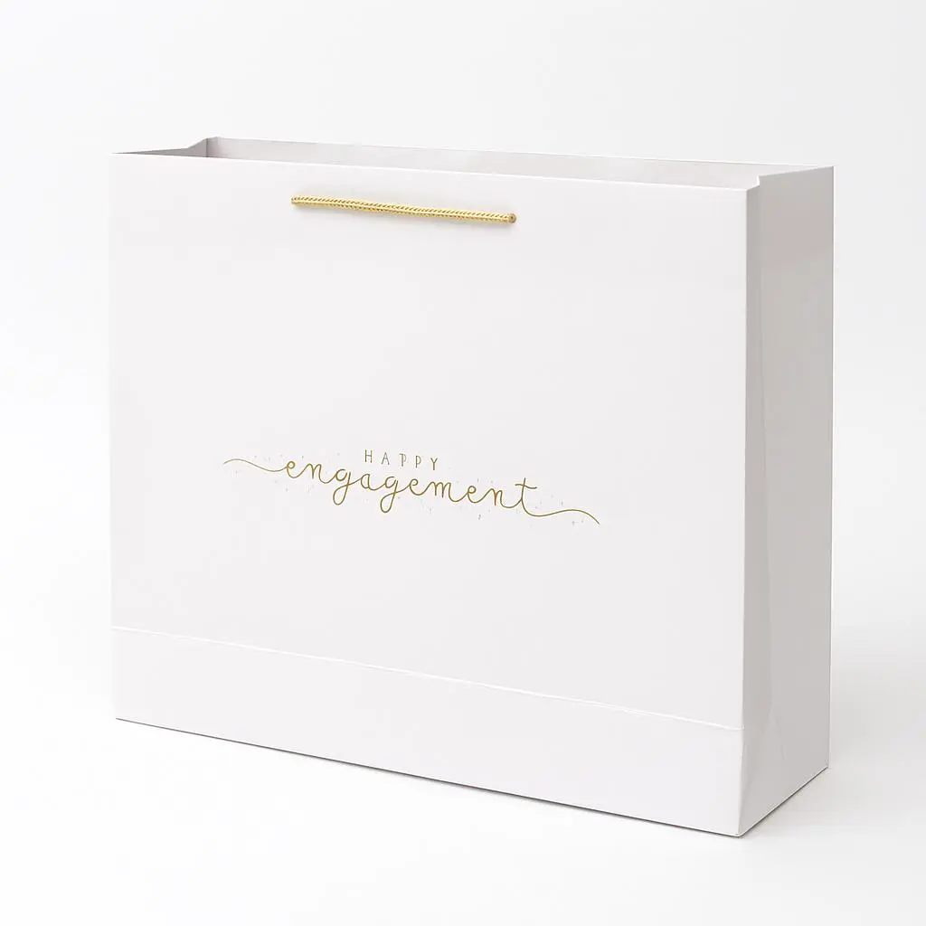 H28 21 (5"x17.5"x13") White Gift Bag | Perfect for  Engagement, Special Occasion Gifting