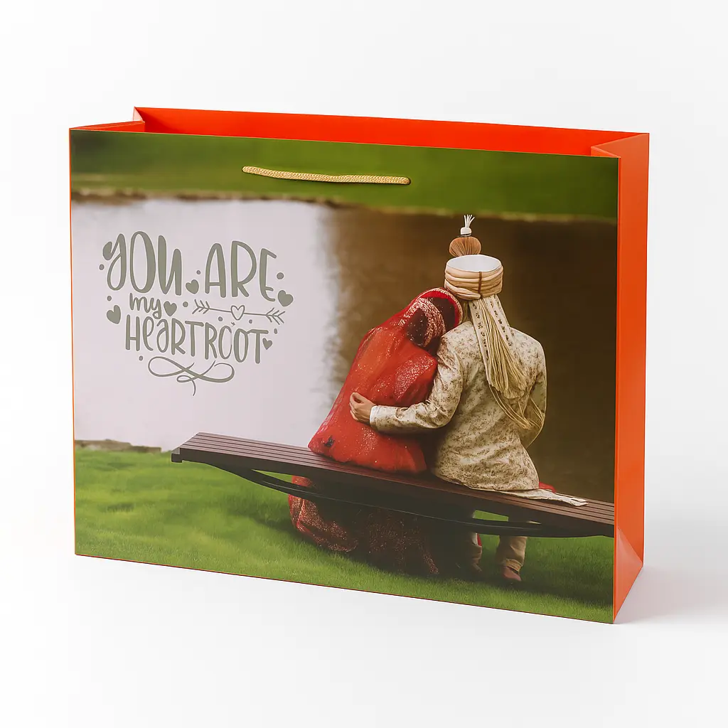 [H2808000000] H28 08 (5"x17.5"x13") Printed Gift Bag | Perfect for  Wedding, Engagement, Anniversary, Special Occasion Gifting, Valentine's Day