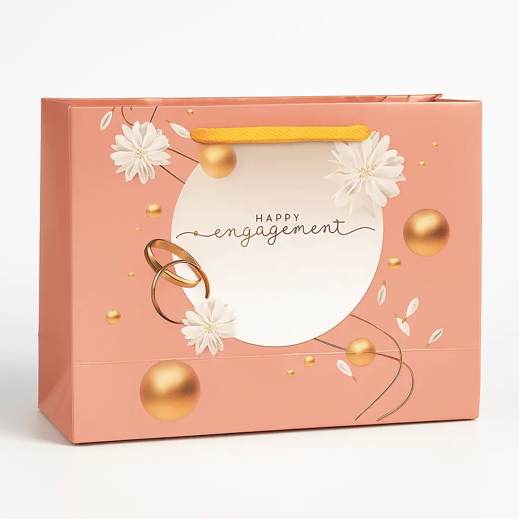 H30 11(2"x7"x5") Pink Gift Bag | Perfect for  Engagement, Special Occasion Gifting