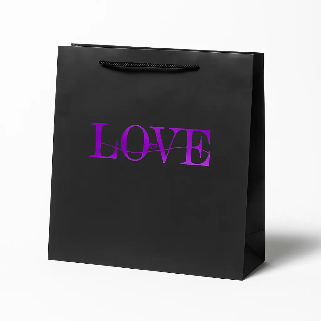 [H1711000000] H17 11 (4"x13"x12.5") Black Gift Bag | Perfect for  Wedding, Valentine Day, Couple Gifts,  Special Occasion Gifting