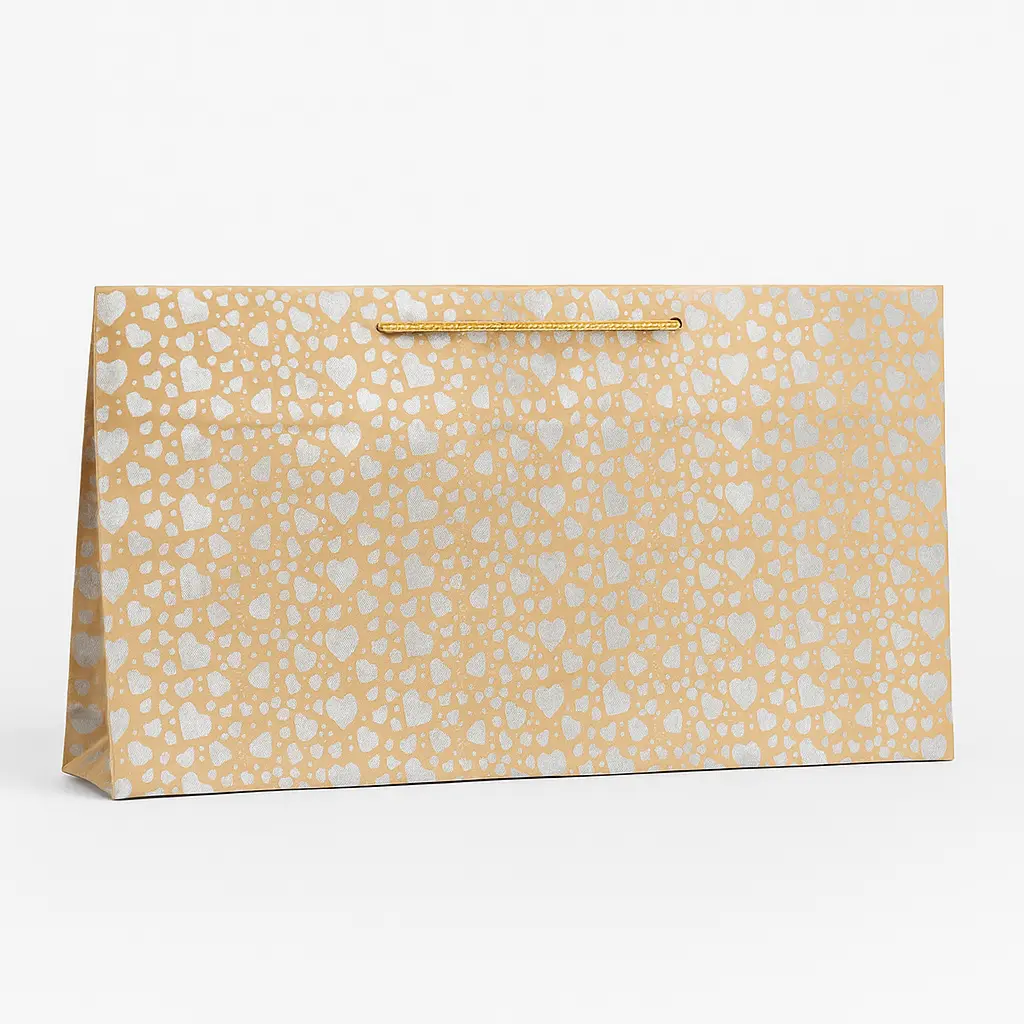 H09 04 (9.5"x17"x7") Kraft Gift Bag | Perfect for Apparel, Gift Sets, Wedding Favors, and Presentation Packaging  