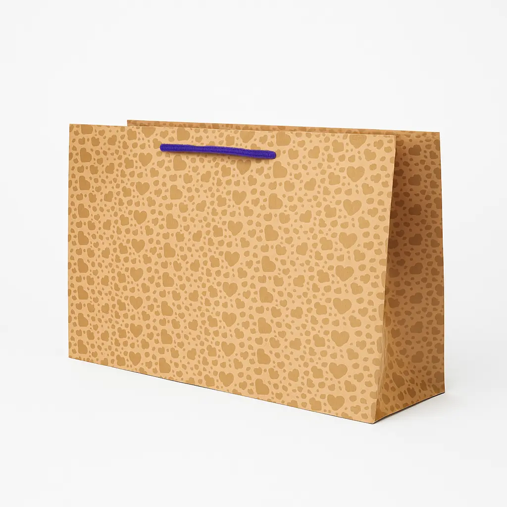 H09 03 (9.5"x17"x7") Kraft Gift Bag | Perfect for Apparel, Gift Sets, Wedding Favors, and Presentation Packaging  
