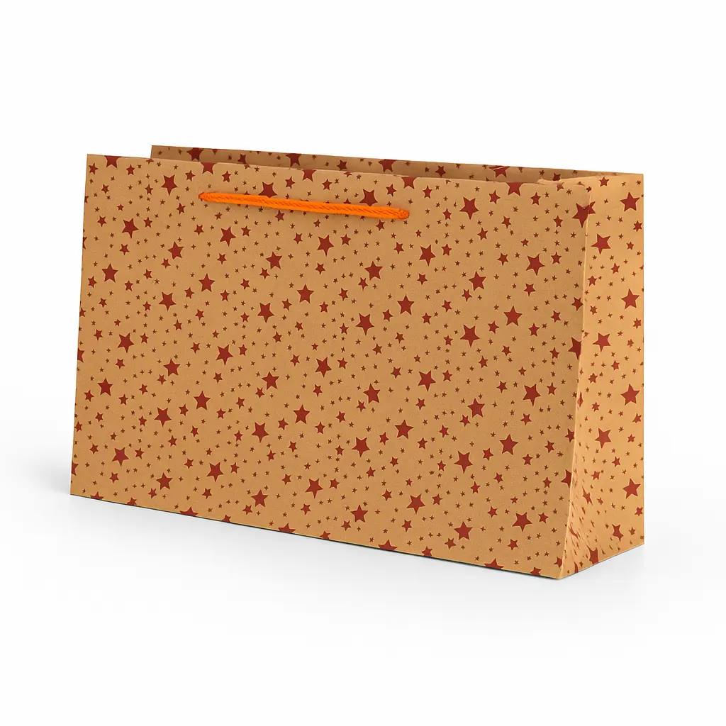 H09 10 (9.5"x17"x7") Kraft Gift Bag | Perfect for Apparel, Gift Sets, Wedding Favors, and Presentation Packaging  