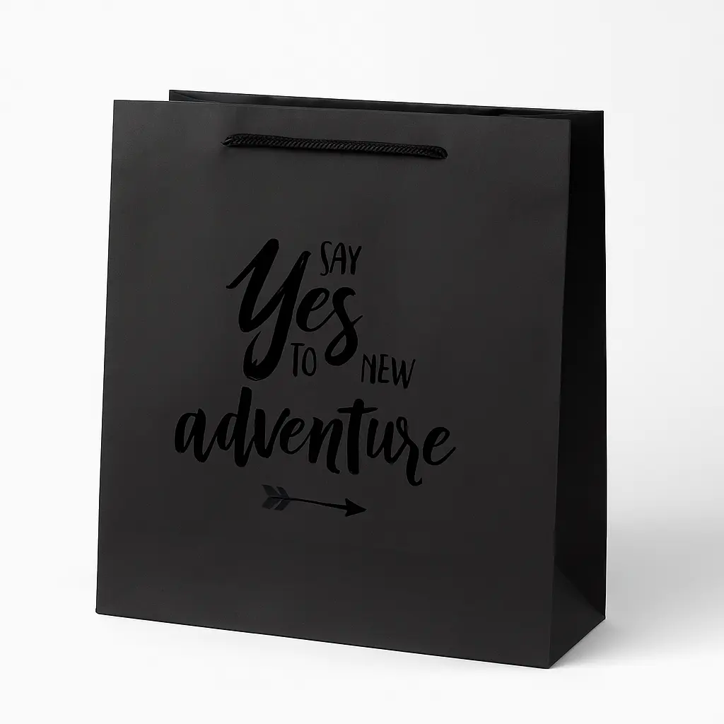 H17 02 (4"x13"x12.5") Black Gift Bag | Perfect for Birthdays, Wedding, Graduation, New Beginning Gifting 