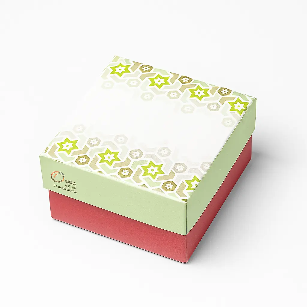 B02 18 (3"x3"x2") Red & Mint Green Gift Box | Birthday Gift Box | Wedding Gift Box | Favor Box | Eid Gift Box