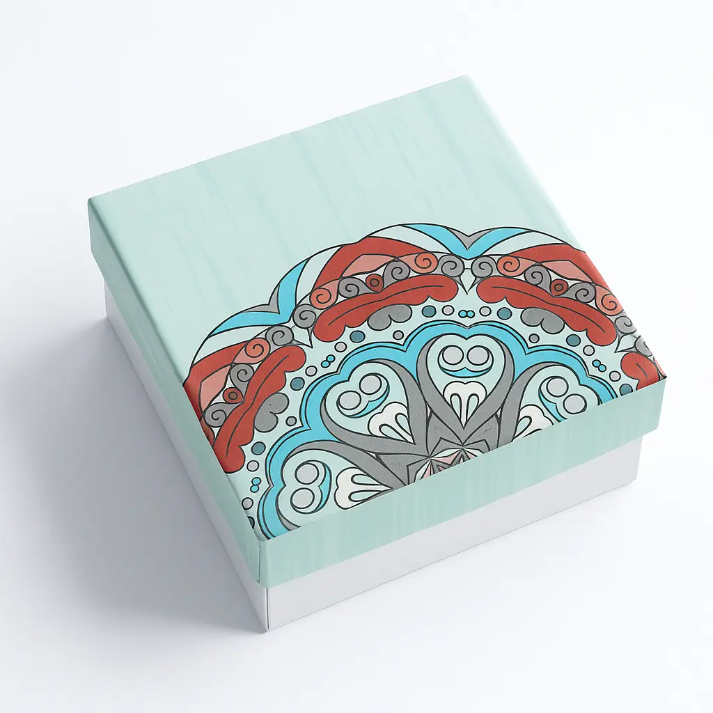 B03 06 (3.5"x3.5"x1.5") Teal Gift Box | Eid Gift Box | Wedding Gift Box | Birthday Gift Box 