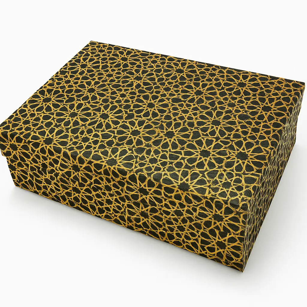 [B35SGBLACK0] B35S (11"x14"x4")  GOLD & BLACK Gift Box | Birthday Gift Box | Celebration Gift Box | Wedding Gift Box | Eid Gift Box | Festive Gift Box