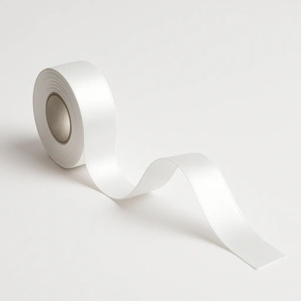 R21 WHITE | Premium Satin Ribbon Roll | Smooth Silk Ribbon for Gift Wrapping & Hampers