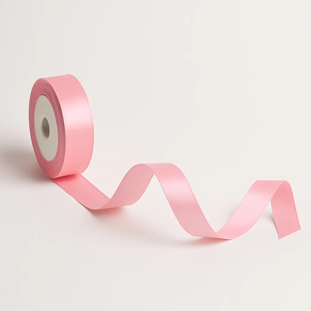 [R21PINK0000] R21 PINK | Premium Satin Ribbon Roll | Smooth Silk Ribbon for Gift Wrapping & Hampers