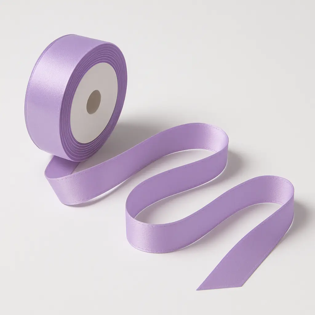 R21 PURPLE | Premium Satin Ribbon Roll | Smooth Silk Ribbon for Gift Wrapping & Hampers