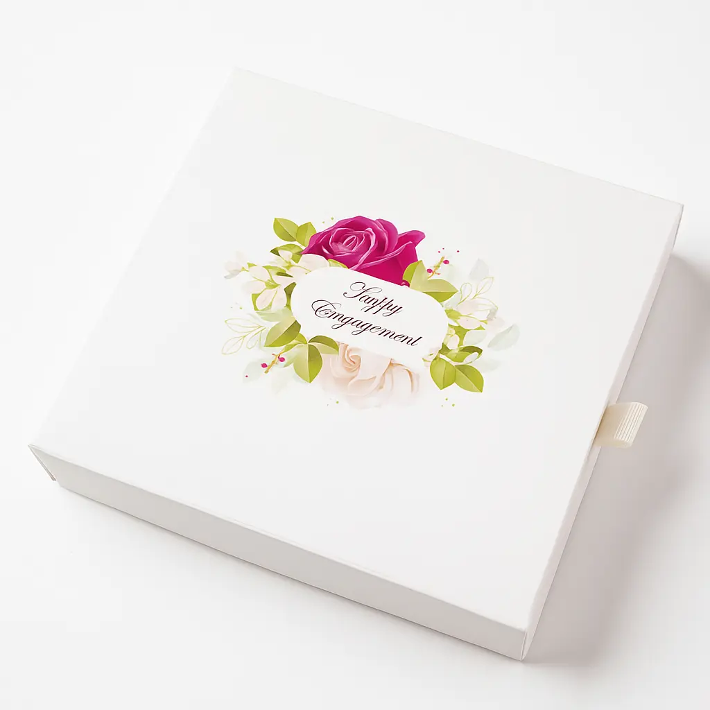 B17 04 (7.25''x1.5''x7.25'') White Gift Box | Sweet Gift Box for 1/2kg