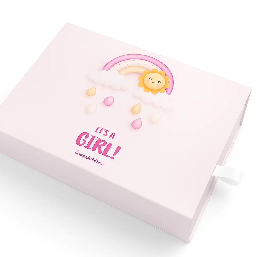 B16 05 (7.25''x1.5''x5.25'') Baby Girl Gift Box | Sweet Gift Box for 1/4kg
