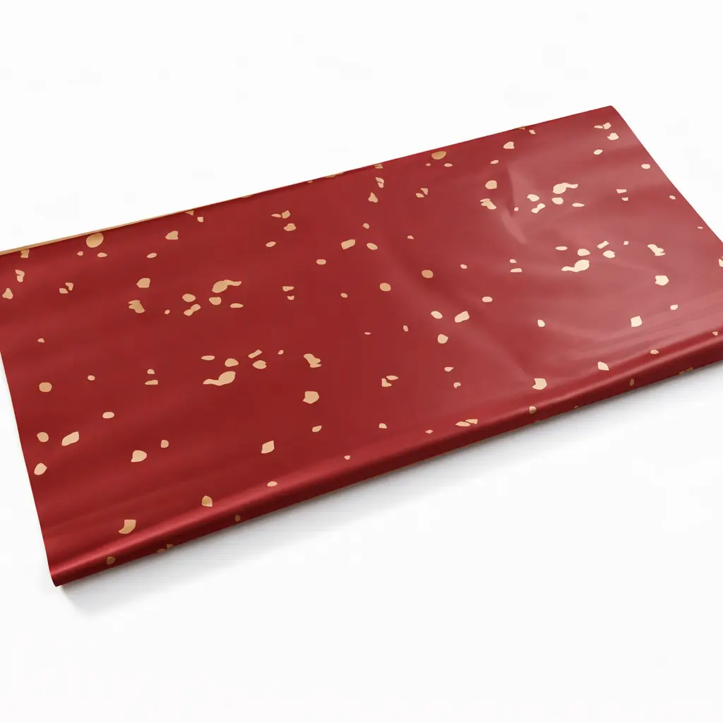 [W01NT10MRON] W01 10 - Luxury Maroon & Gold Speckled Gift Wrapping Paper Sheets
