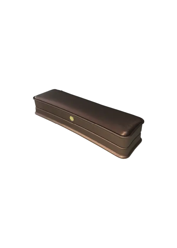 BJ13 BROWN | Classic Chocolate Brown Long Jewelry Box for Bracelets & Watches
